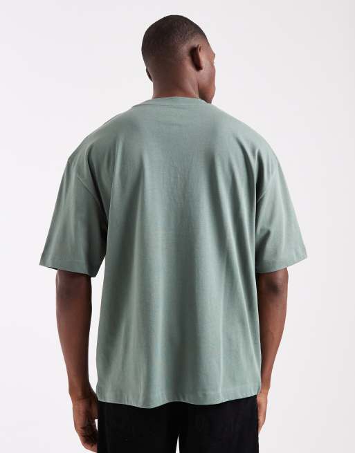 ASOS DESIGN heavyweight oversized t-shirt in green, 3 of 5