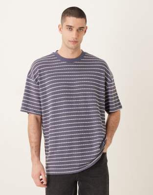 Navy Unisex Oversized Shirt with Tie