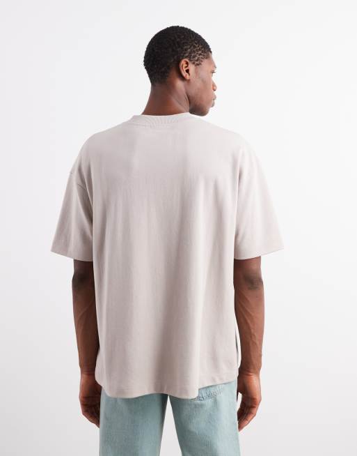 ASOS DESIGN heavyweight oversized t-shirt in stone soft touch, 3 of 5