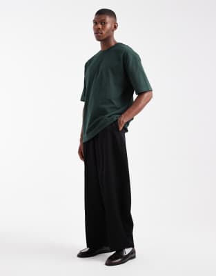 Asos Design Heavyweight Oversized T-shirt In Green