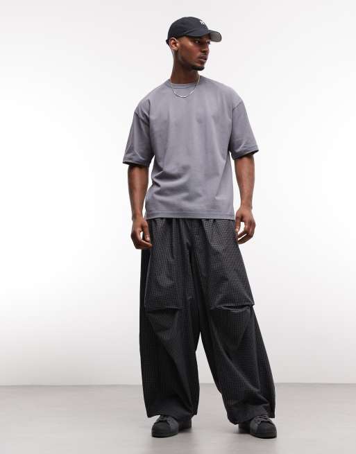 ASOS DESIGN heavyweight oversized t-shirt with 8 graphic in grey wash, 2 of 5