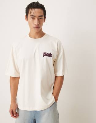 Asos Design Heavyweight Oversized T-shirt With Cartoon Fruit Print In White