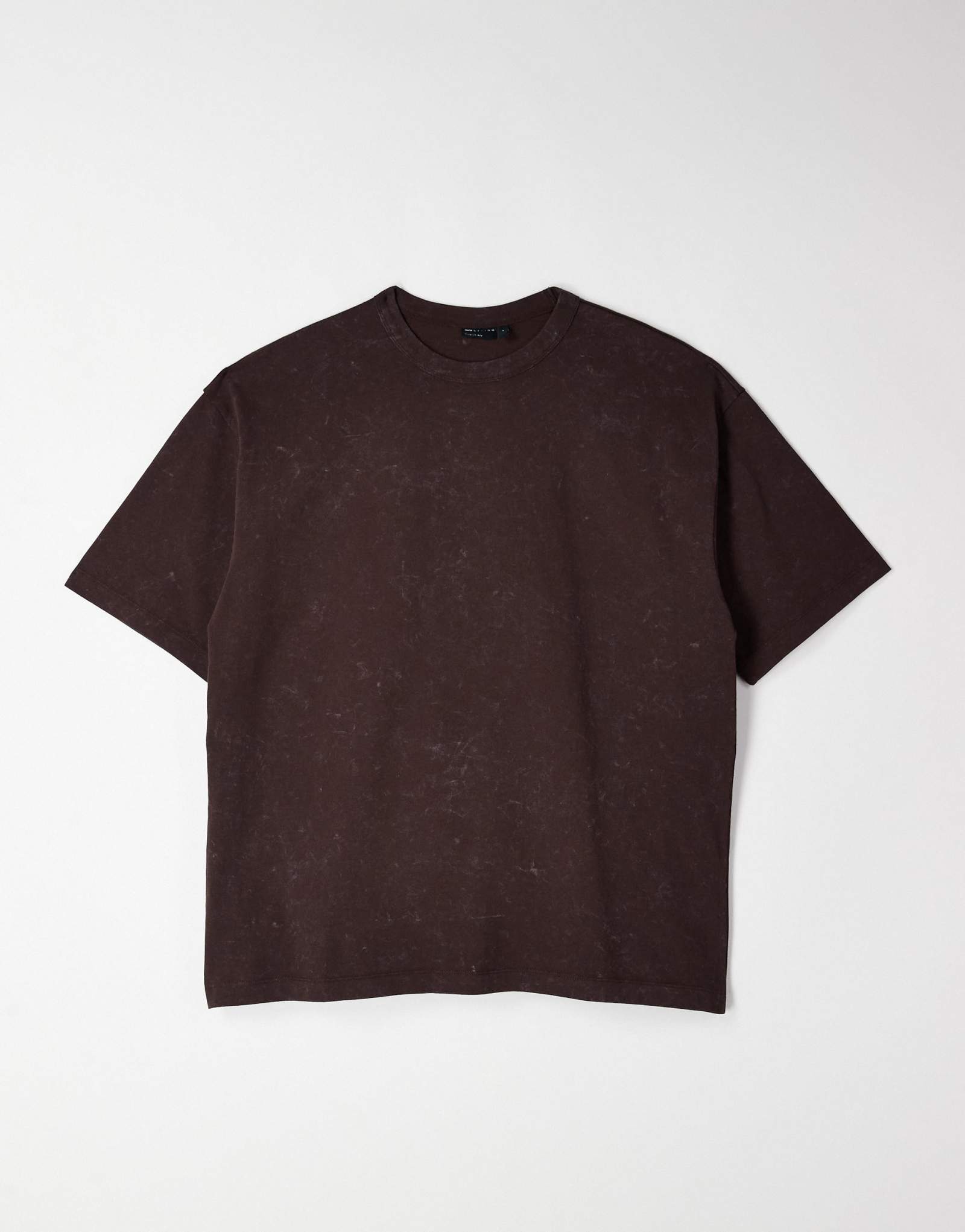 ДИЗАЙНЕРСКАЯ футболка оверсайз в тяжелом весе от ASOS с изображением Нью-Йорка в стираном коричневом цвете