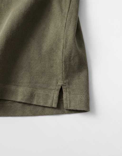 ASOS DESIGN heavyweight oversized tank in washed khaki, 9 of 9