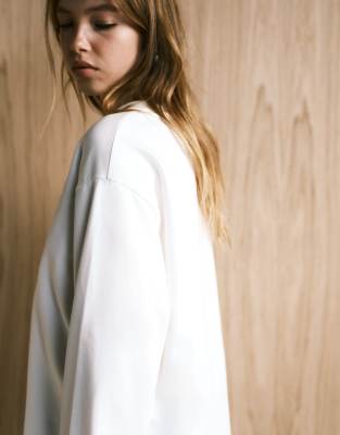 Asos Design Heavyweight Oversized Tee In White