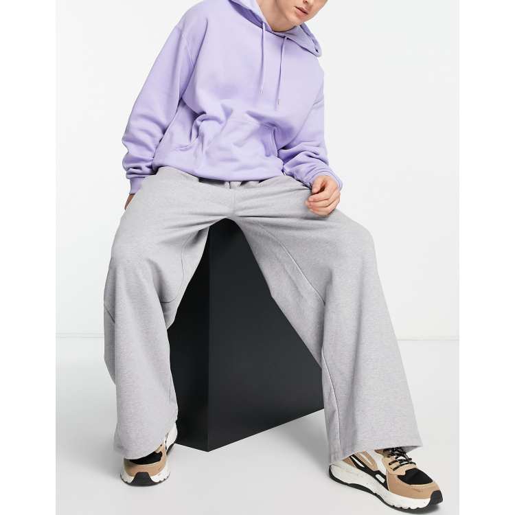 ASOS DESIGN oversized sweatpants in heather gray