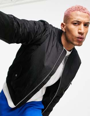 asos padded bomber jacket