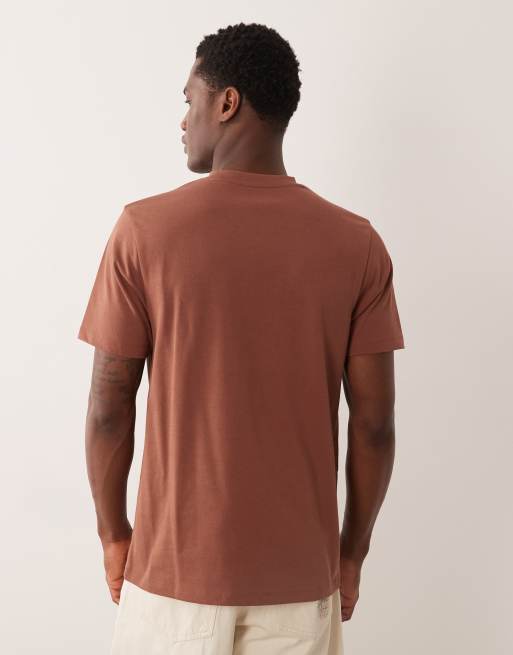 ASOS DESIGN heavyweight regular fit t-shirt in brown, 3 of 5