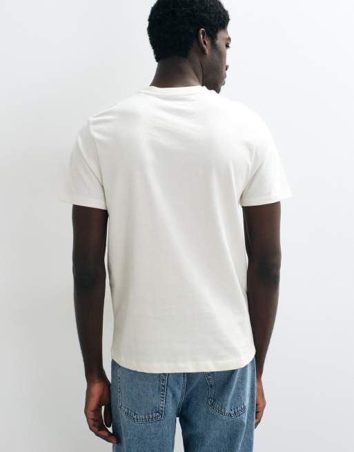 ASOS DESIGN heavyweight regular fit t-shirt in cream, 5 of 5