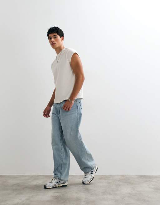 ASOS DESIGN heavyweight regular fit t-shirt with cap sleeve in cream, 5 of 5