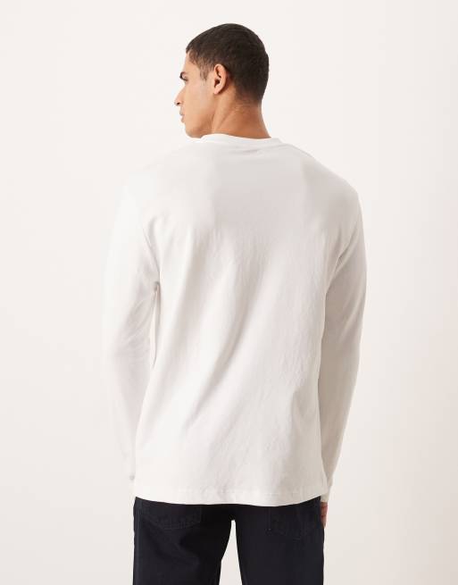 ASOS DESIGN heavyweight relaxed long sleeve t-shirt in white soft touch, 3 of 5