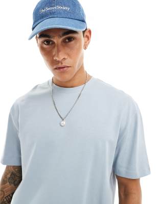 ASOS DESIGN heavyweight relaxed t-shirt 240gsm in light blue