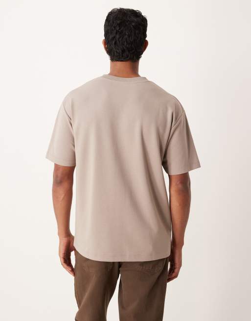 ASOS DESIGN heavyweight relaxed T-shirt in brown soft touch , 3 of 5