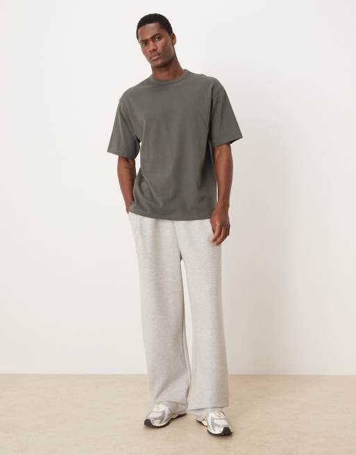 ASOS DESIGN heavyweight relaxed t-shirt in charcoal brushed cotton , 2 of 5