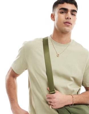 Asos Design Heavyweight Relaxed T-shirt In Green