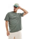 [ASOS DESIGN] ASOS DESIGN heavyweight relaxed t-shirt in khaki-Green S Agave green