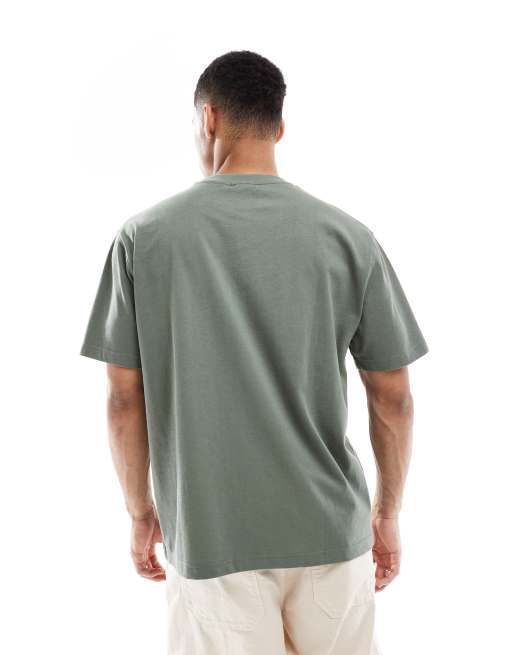 ASOS DESIGN heavyweight relaxed t-shirt in khaki  , 2 of 4