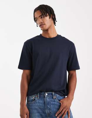 Asos Design Heavyweight Relaxed T-shirt In Blue
