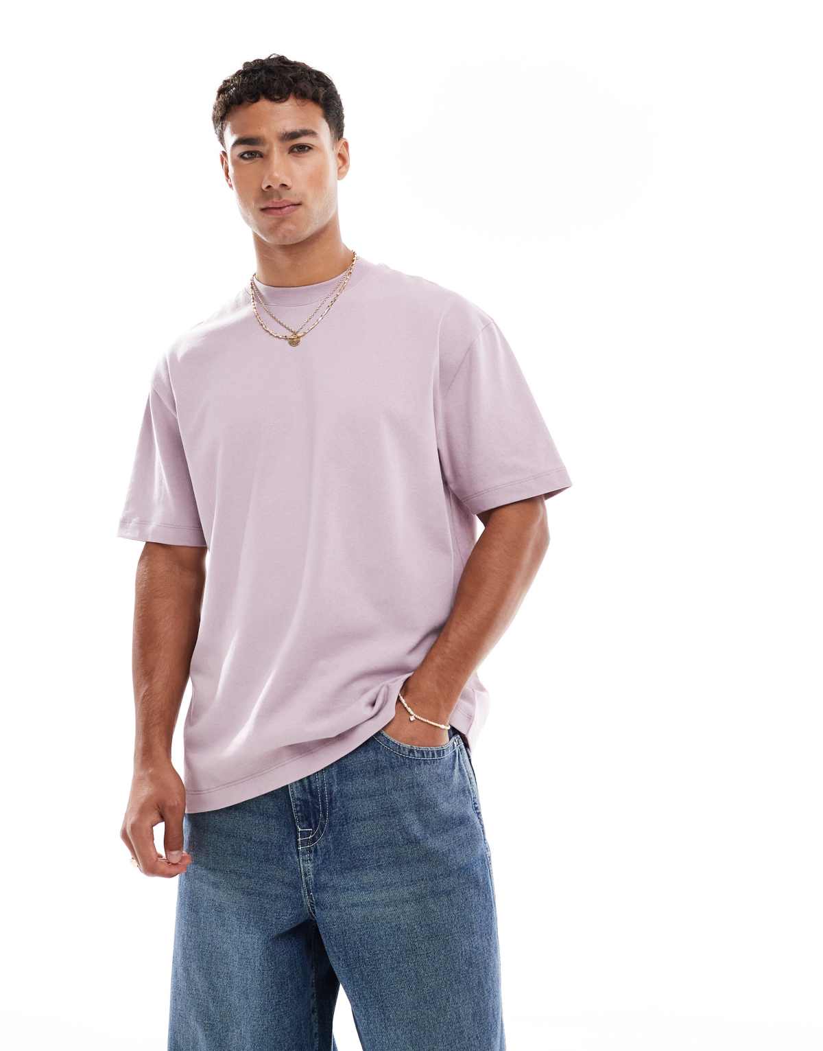 ASOS DESIGN heavyweight relaxed t-shirt in pink