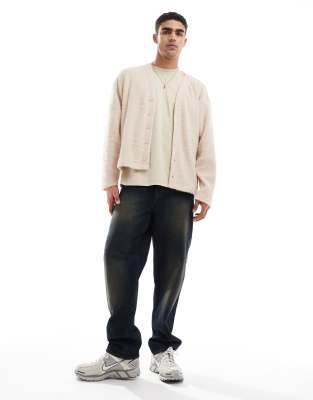 Asos Design Heavyweight Relaxed T-shirt In Neutral