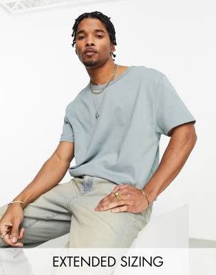 Asos Design Heavyweight Relaxed T-shirt In Green