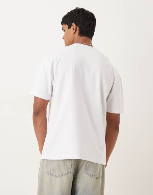 ASOS DESIGN heavyweight relaxed t-shirt with city graphic in white soft touch , 4 of 5