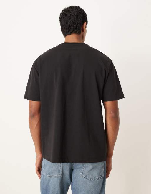 ASOS DESIGN heavyweight relaxed t-shirt with dragon print in charcoal, 5 of 5