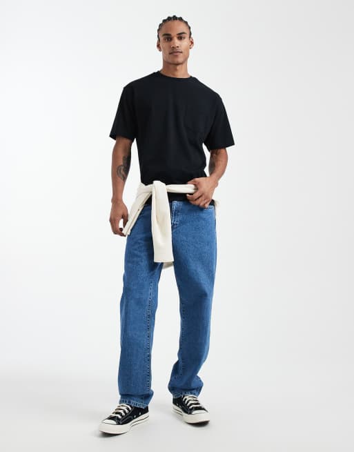 ASOS DESIGN heavyweight relaxed t-shirt with pocket in black, 2 of 5
