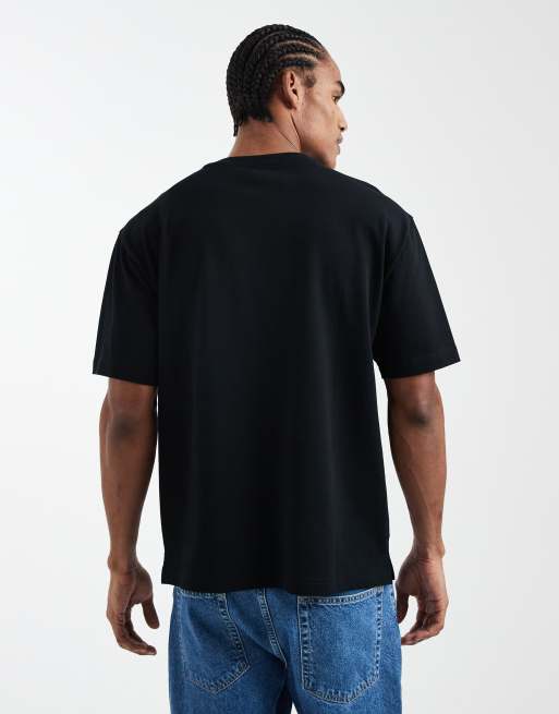 ASOS DESIGN heavyweight relaxed t-shirt with pocket in black, 3 of 5