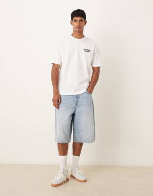 Asos Design Heavyweight Relaxed T-shirt With Text Back Print In White