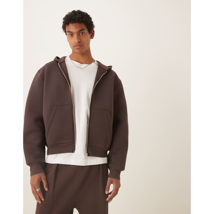【boohoo】★Extreme Oversized Boxy Scuba Zip ThroughJacket★ Hoodies & Sweatshirts | Extreme Oversized Boxy Scuba Zip