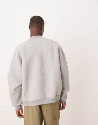 Asos Design Heavyweight Scuba Oversized Raglan Sleeve Bomber Jacket