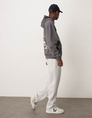 Asos Design Heavyweight Scuba Straight Leg Sweatpants With Pin Tuck