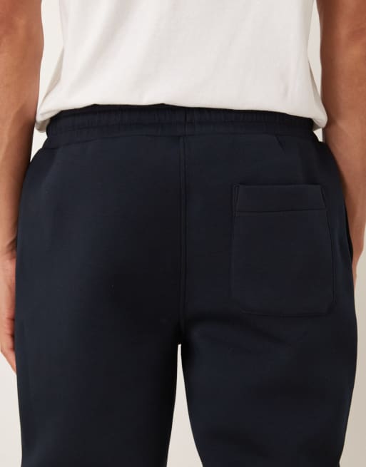 ASOS DESIGN heavyweight skinny jogger in scuba-style fabric in navy  - NAVY, 4 of 5