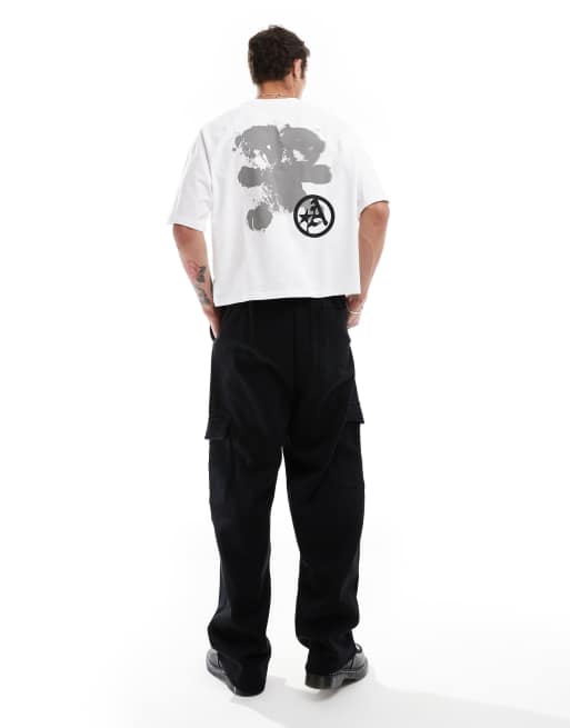 ASOS DESIGN heavyweight smart cargo sweatpants in black, 4 of 5