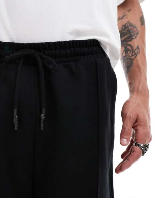 ASOS DESIGN heavyweight smart cargo sweatpants in black, 5 of 5