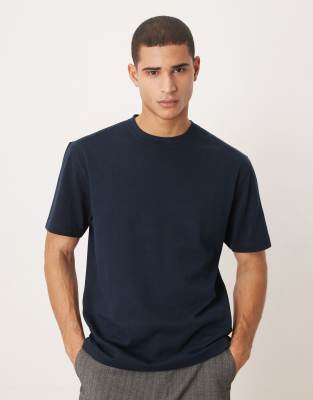 Asos Design Heavyweight Soft Touch Relaxed T-shirt In Blue