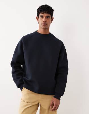 Asos Design Heavyweight Sweatshirt In Blue