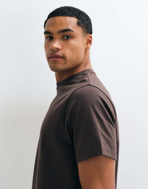 ASOS DESIGN heavyweight t-shirt in dark brown, 4 of 9