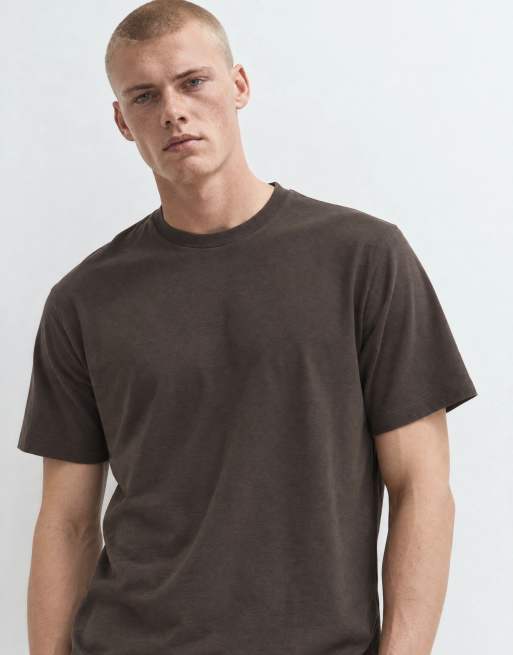 ASOS DESIGN heavyweight t-shirt in dark brown, 6 of 9