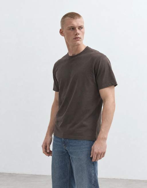 ASOS DESIGN heavyweight t-shirt in dark brown, 8 of 9