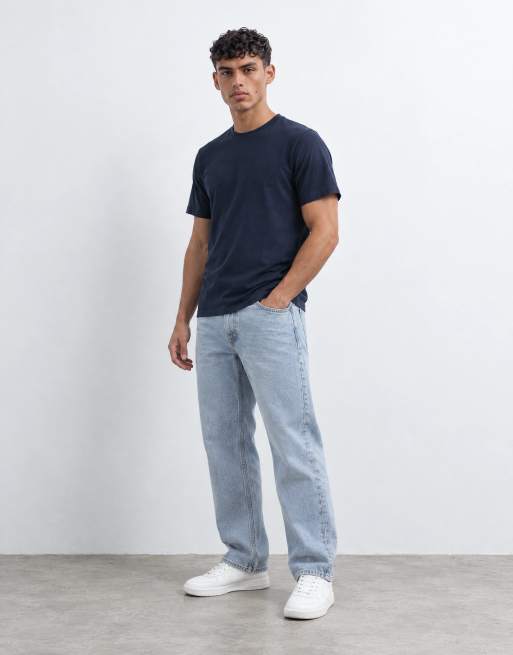 ASOS DESIGN heavyweight t-shirt in navy , 10 of 10