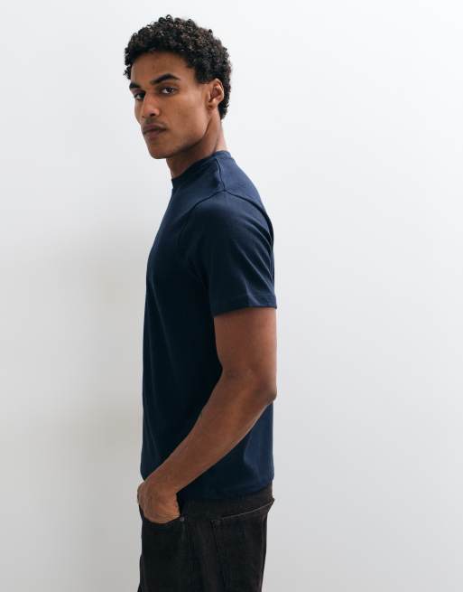 ASOS DESIGN heavyweight t-shirt in navy , 5 of 10