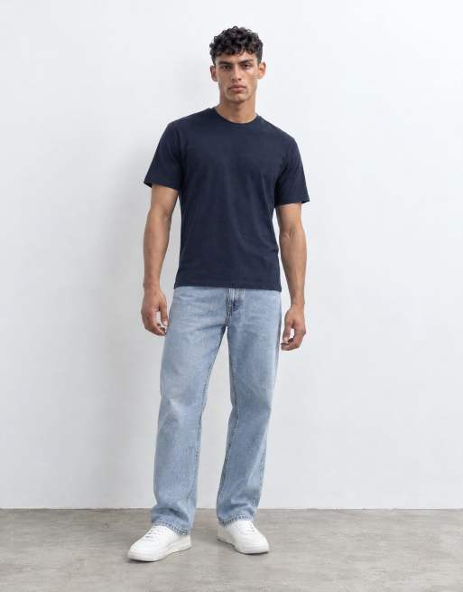 ASOS DESIGN heavyweight t-shirt in navy , 7 of 10