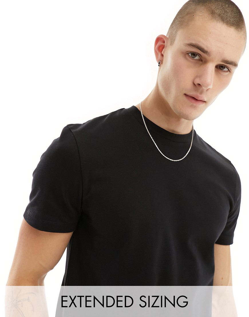 ASOS DESIGN heavyweight t-shirt with crew neck in black