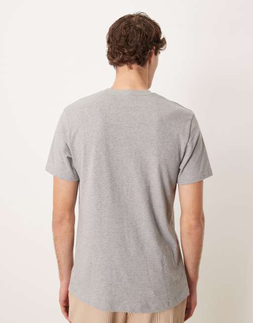 ASOS DESIGN heavyweight t-shirt with crew neck in grey marl , 2 of 5