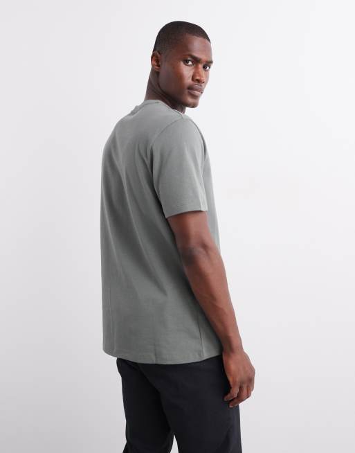 ASOS DESIGN heavyweight t-shirt with crew neck in khaki , 4 of 5