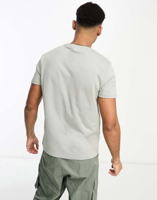 ASOS DESIGN heavyweight t-shirt with crew neck in washed khaki, 4 of 4
