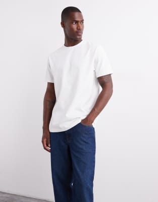 ASOS DESIGN heavyweight t-shirt with crew neck in white - view 1