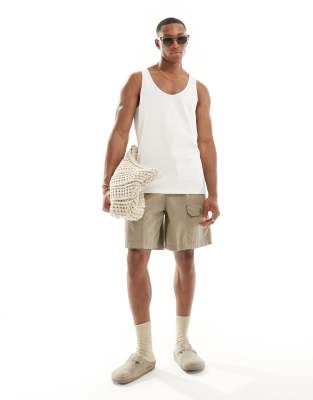 Asos Design Heavyweight Tank Top In White